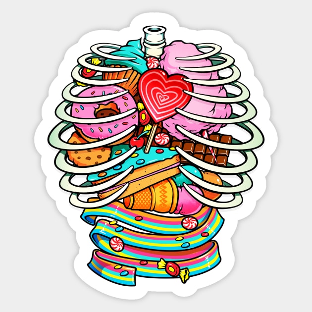 Unicorn Anatomy Sweet Inside Sticker by Tobe_Fonseca